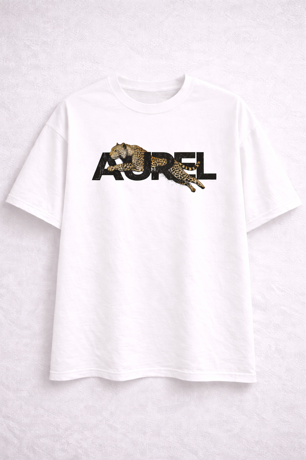 AUREL Signature Leopard Graphic Oversized T-Shirt