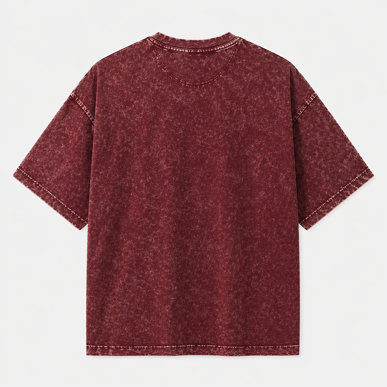Maroon t-shirt on a white background