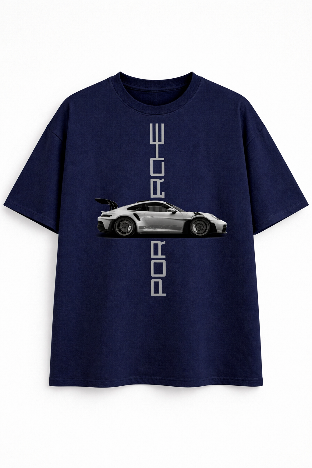 AUREL Porsche Inspired Graphic Oversized T-Shirt – Premium 240 GSM Cotton | Streetwear Car Print Tee for Men