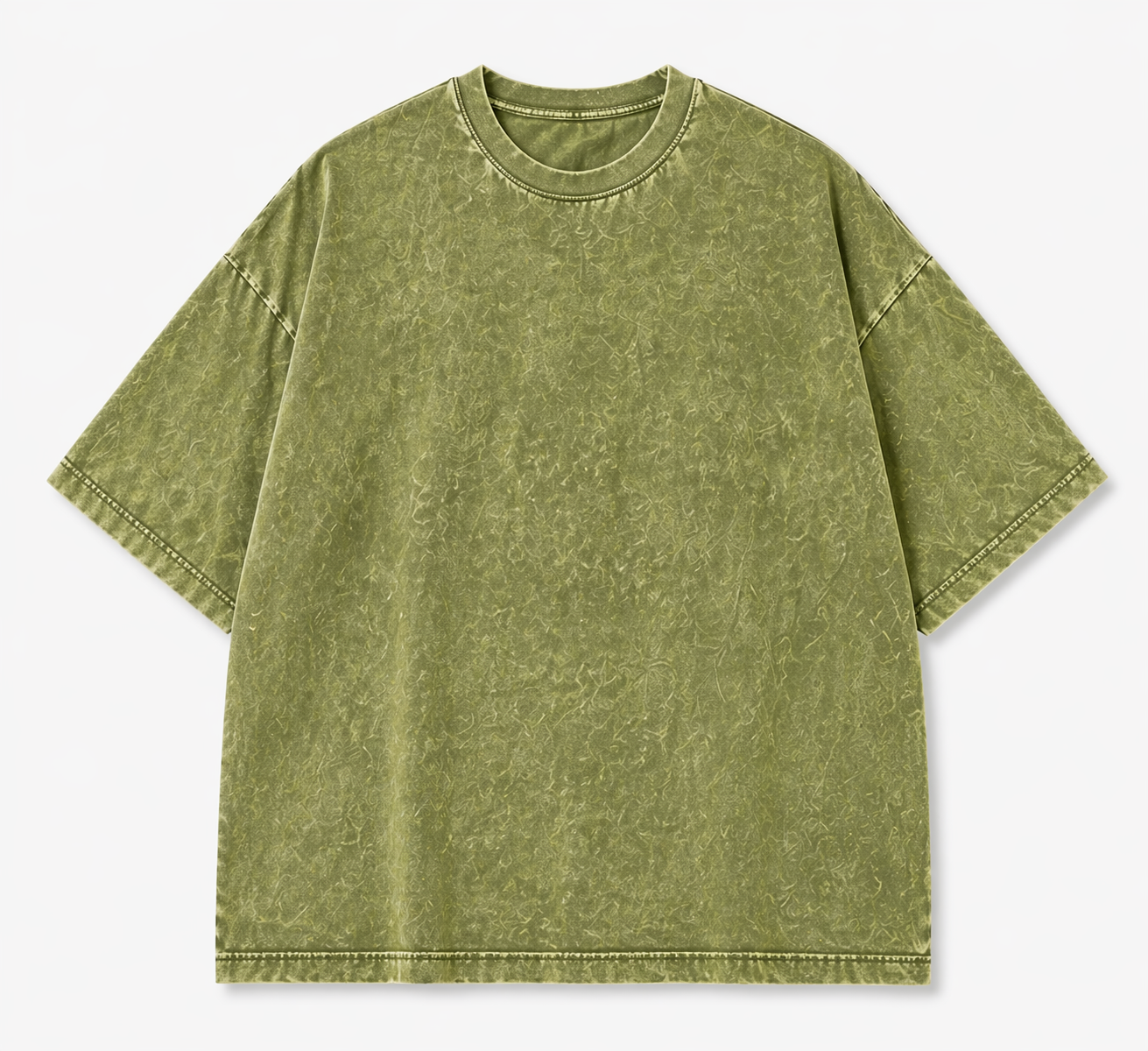 Green t-shirt on a white background
