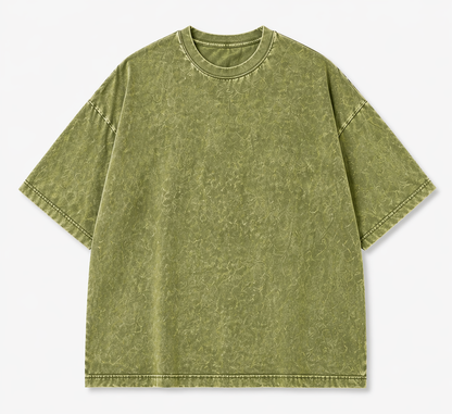 Green t-shirt on a white background